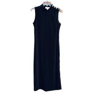 Michael Kors Sleeveless Mock neck turtle neck jersey Dress Black